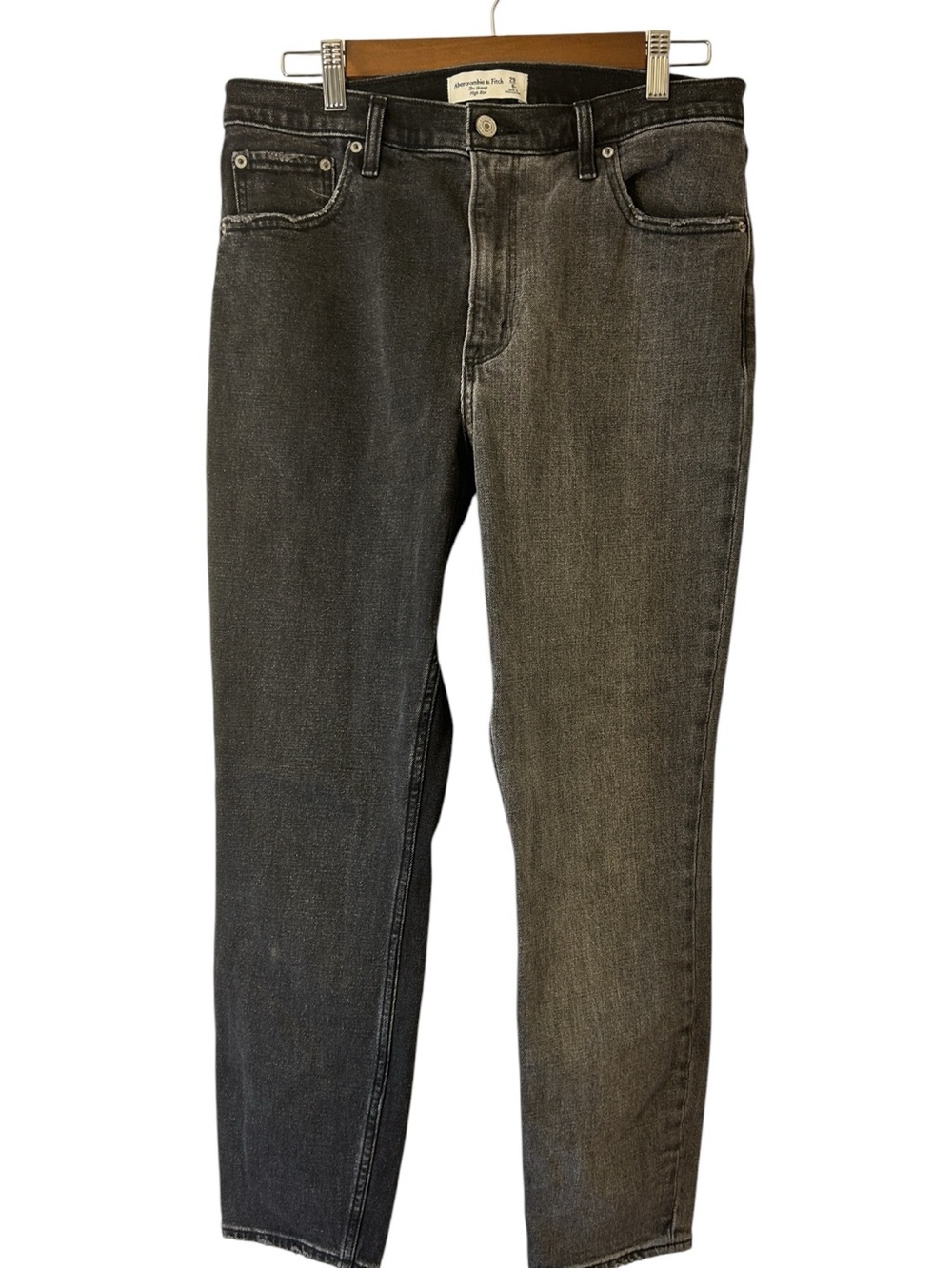 Abercrombie & Fitch High Rise Skinny Jeans Black Wash Ankle Length Size 29/8R